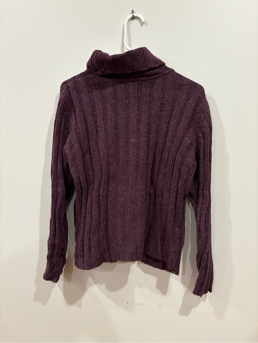 Women’s Sundance Plum Cable-Knit Turtleneck Sweater - Picture 3 of 4